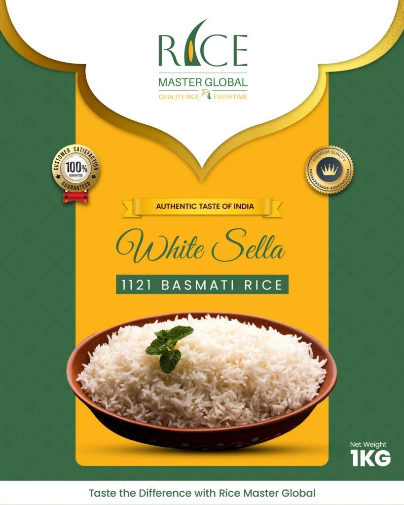 White Sella 1121 Basmati Rice
